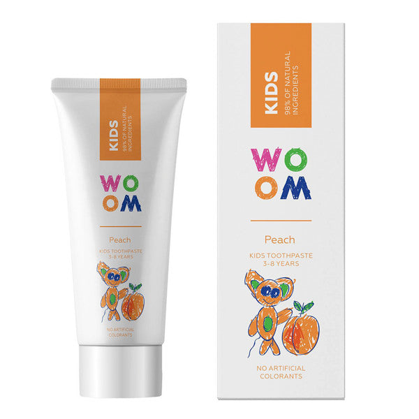 Vaikiška dantų pasta WOOM KIDS PEACH