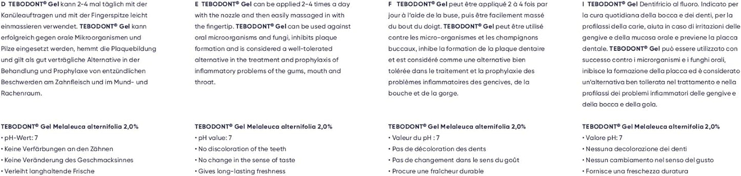Tebodont gelis su 2% arbatmedžio aliejaus