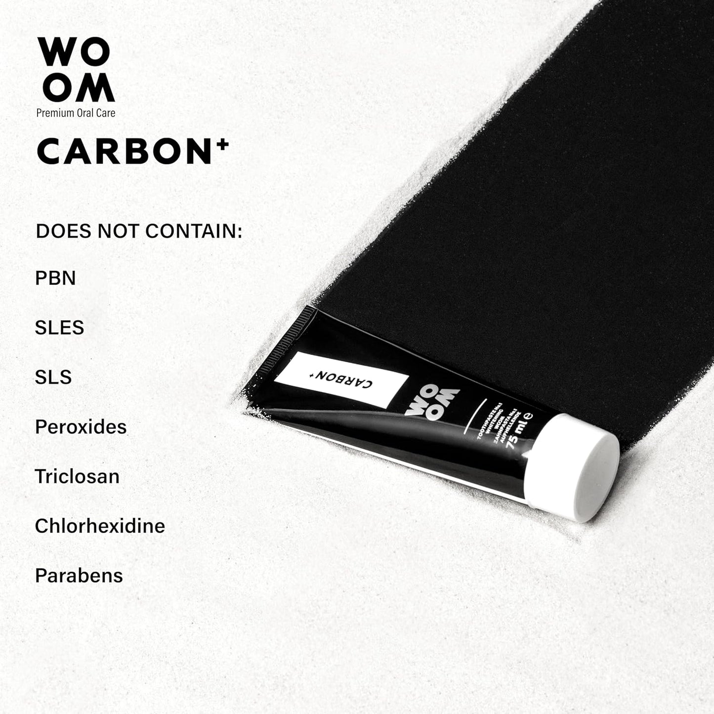 Dantų pasta WOOM CARBON +