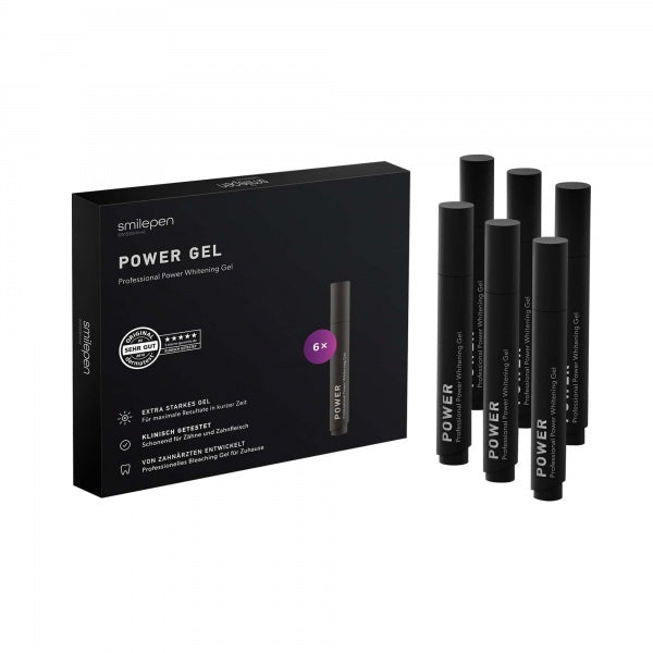 Dantų balinimo rinkinio, SMILEPEN Power whitening kit, gelių papildymas, 6x5 ml