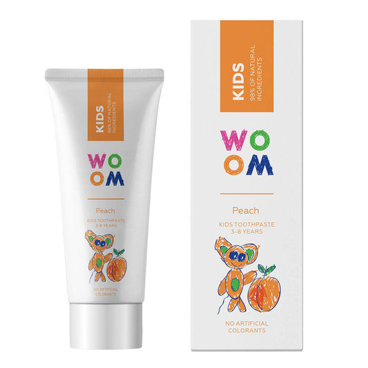 Vaikiška dantų pasta WOOM KIDS PEACH