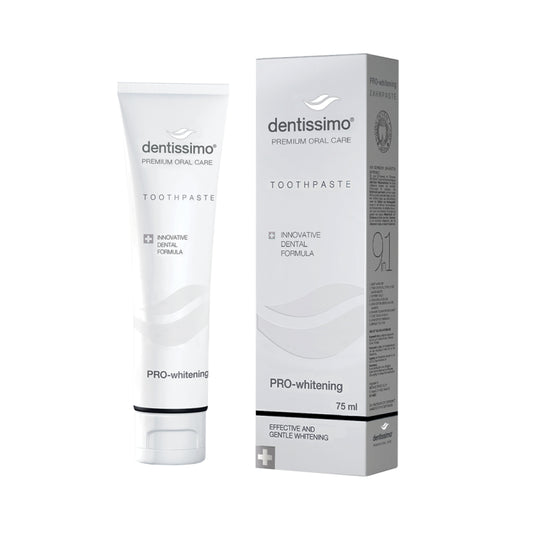 Balinanti dantų pasta DENTISSIMO Pro-whitening, 75 ml