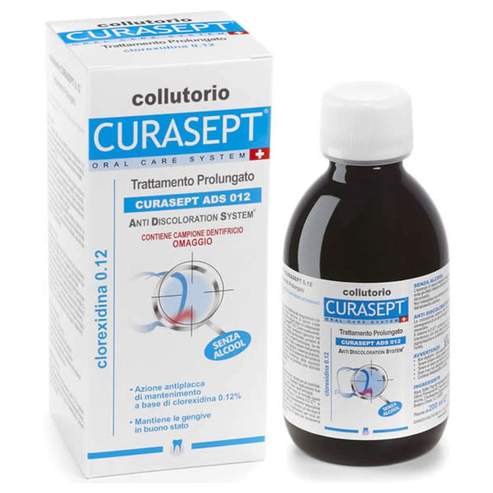 Curasept ADS burnos skalavimo skystis su 0,12%  chlorheksidino