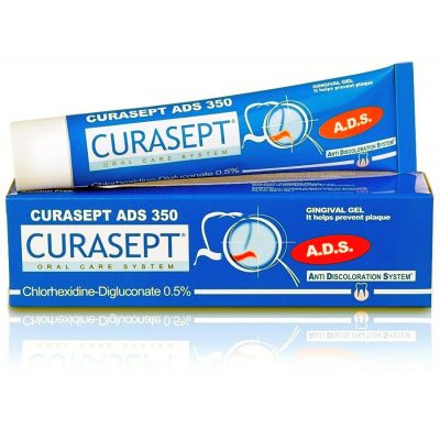 CURASEPT ADS 350 dantenų gelis su 0,5% chlorheksidino