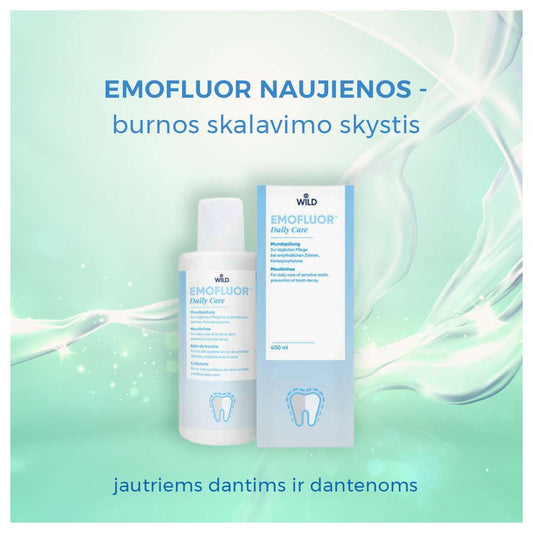 EMOFLUOR Daily Care skalavimo skystis jautriems dantims