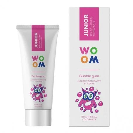 Vaikiška dantų pasta WOOM JUNIOR BUBBLE GUM